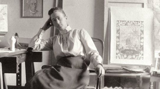 Hilma af Klint at her studio at Hamngatan 5, Stockholm, circa 1895.