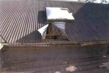 The roof of the pub where John Lindrea and his accomplice gained entry.