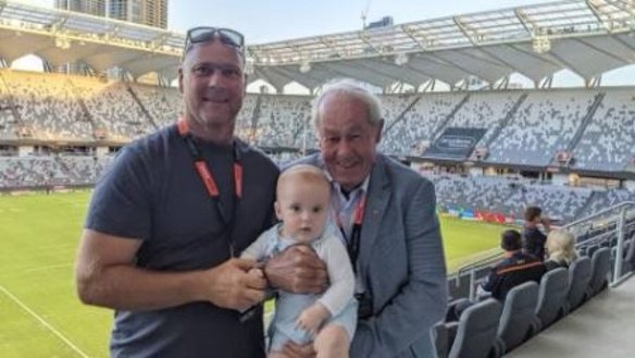 Lincoln Raudonikis, Roy Masters and grandson Tommy Masters.