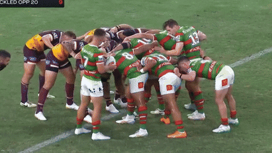 South Sydney Rabbitohs error against Brisbane Broncos.