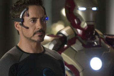 Robert Downey jnr in Iron Man 3.
