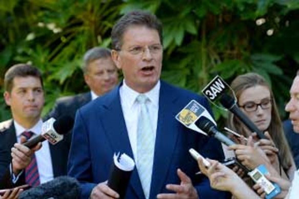 Ted Baillieu at the end of his Victorian premiership in March 2013.