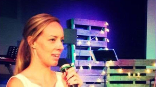 Renee Heath preaching for City Builders Church.