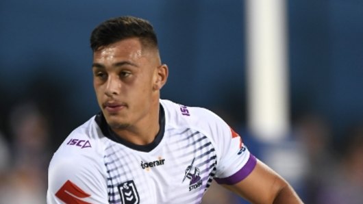 Melbourne Storm forward Tino Fa'asuamaleaui will be out to make an impression on Sunday.