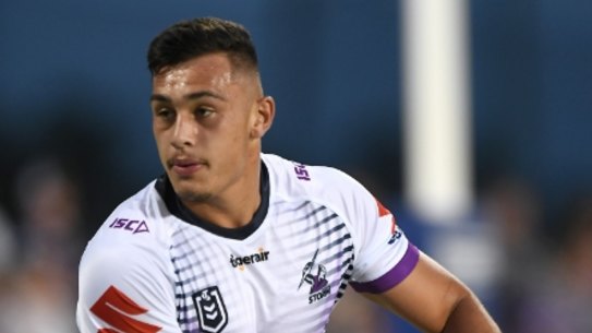 Melbourne Storm forward Tino Fa'asuamaleaui will be out to make an impression on Sunday.
