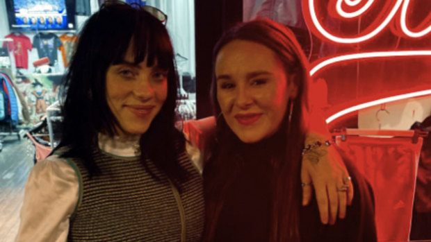Billie Eilish made time for some retail therapy at Storeroom Vintage in Newtown during her stay in Sydney.