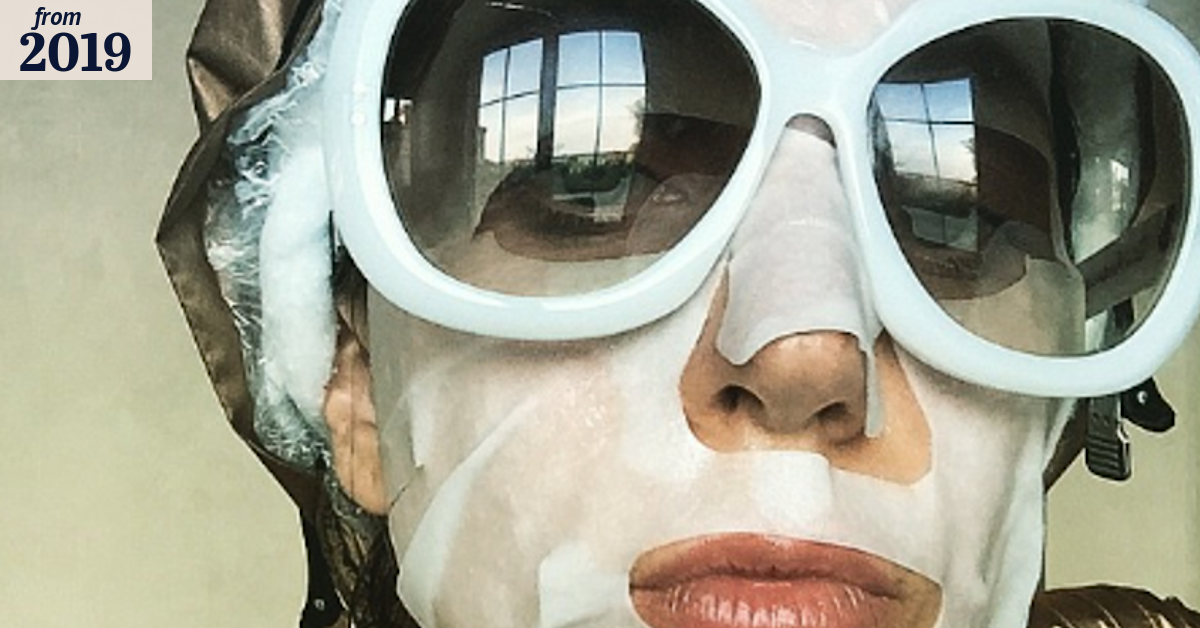What's the deal with all the sheet mask selfies?