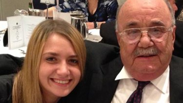 Courtney with her Pappou, her late grandfather, whom she will be buried with. 