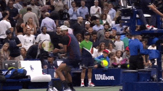 Nick Kyrgios smashes his racquets.
