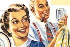 Women still do much more housework than men.
