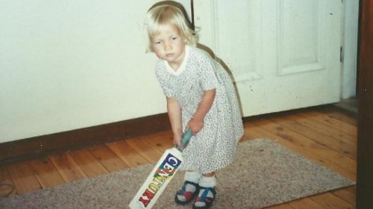 Meg Lanning, aged two-and-a-half.