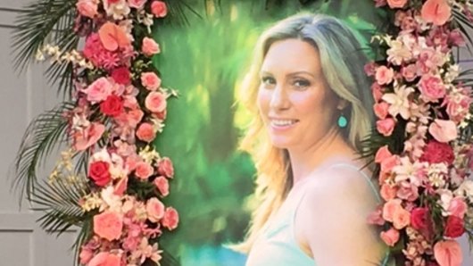 An image of Justine Damond at the memorial held for the slain Australian at the Lake Harriet Bandshell in Minneapolis, in August 2017.