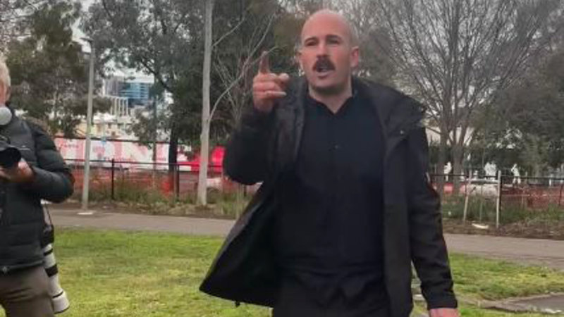 Neo-Nazis gatecrash premier’s press conference