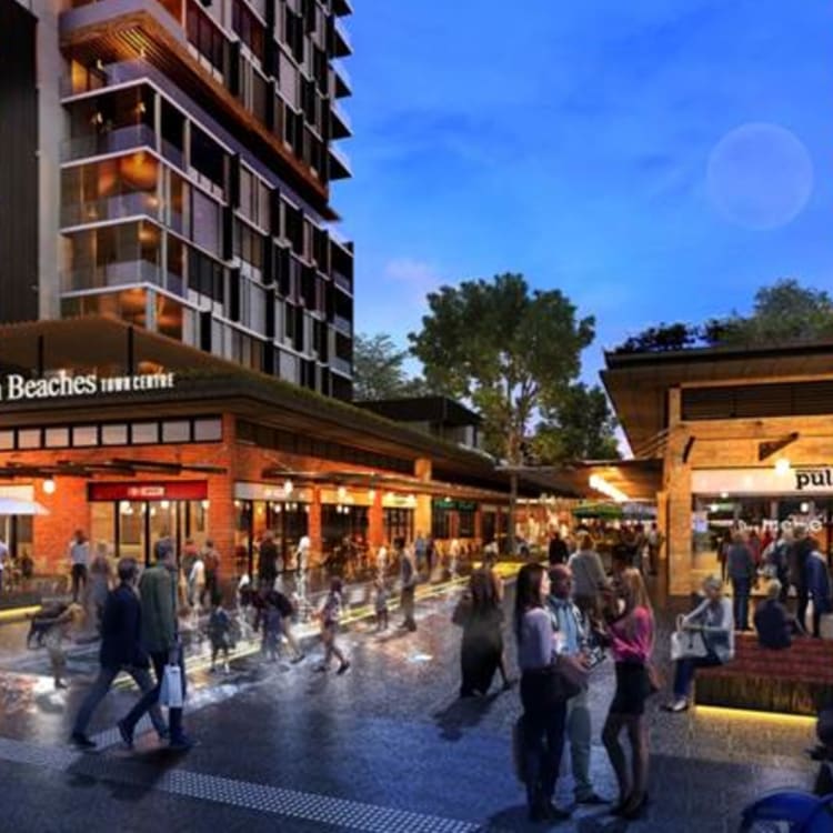 An artist's impression of the proposed Town Centre at Frenchs Forest.