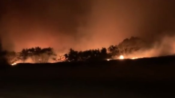 A bushfire rages this week in Teewah in the Sunshine Coast region.