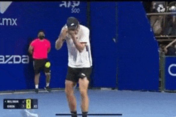 John Millman suffered a freak eye injury playing in Acapulco last year.