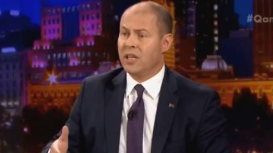 Treasurer Josh Frydenberg appeared solo on Q&A.