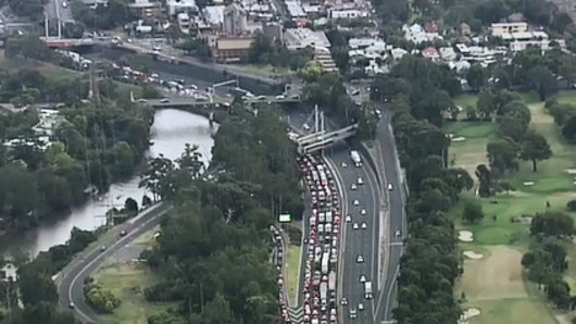 Traffic was back on Melbourne roads on  Monday morning.