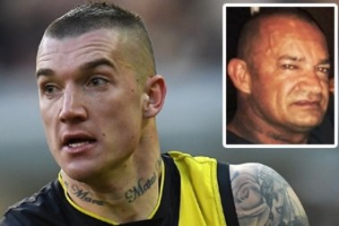 Dustin Martin and his father Shane Martin (inset).