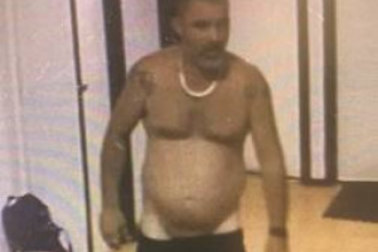The man police are searching for after a break-in at a Caloundra hostel on Sunday. 