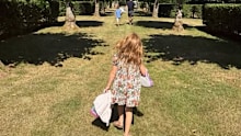 Meghan, Duchess of Sussex, has shared a photo of Prince Harry, Archie and Lilibet at what appears to be Althorp. 
