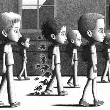 An illustration from Melanie Tregonning's graphic novel 'Small Things'.
