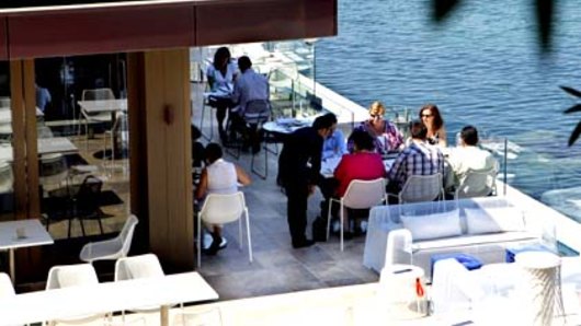 Patrons enjoy the waterfront experience at a previous incarnation of Manly Pavilion.