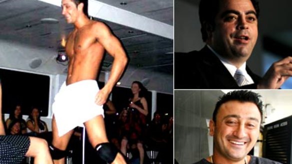 Clockwise from top ... The Wildboys Afloat website, Joe Tripodi and Joe Elias.