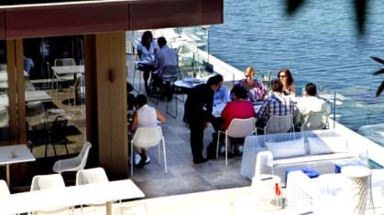 Patrons enjoy the waterfront experience at Manly Pavilion.