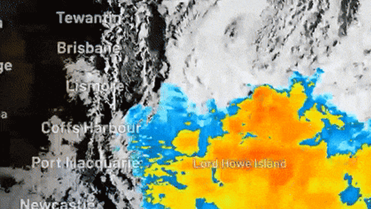 Tropical Cyclone Alfred on Tuesday.
