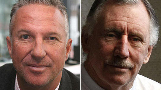 Long time rivals ... Ian Botham and Ian Chappell.