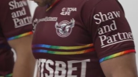 Manly’s pride jersey.