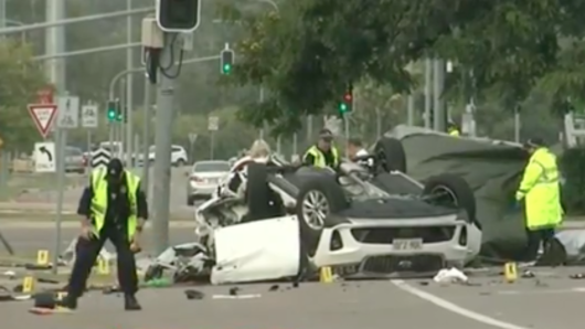 A 14-year-old boy has been charged after four teenagers were killed after then the stolen car in which they were travelling crashed in Townsville on Sunday.