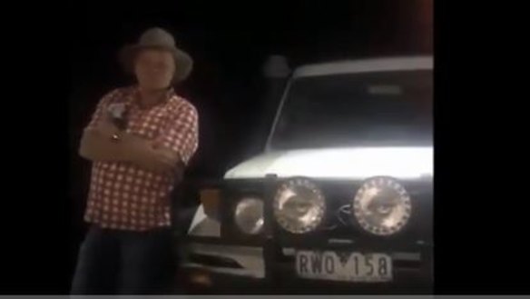 Mr Vigors pictured in the video