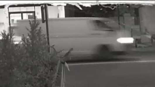 'Suspicious' white van captured on CCTV near 12RND Fitness gym in Bedford.