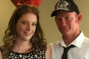 Biannca Edmunds (left) has been charged with murder, with prosecutors alleging  she directed, encouraged or assisted her husband, Glen Cassidy, (right) to kill her ex-partner.