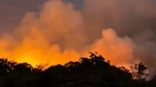 Moreton Island is in the midst of a devastating bushfire.