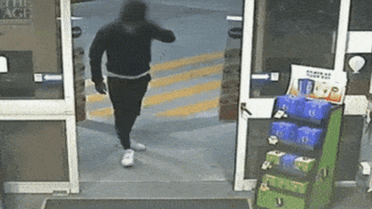 Service station gunshot victim.