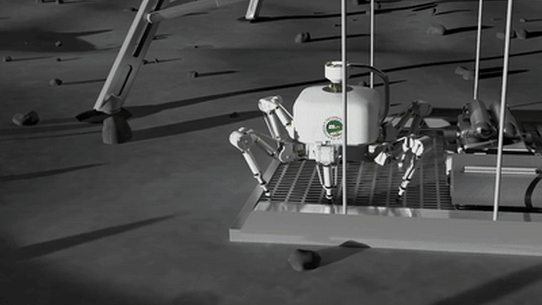 A prototype robot designed in NSW could build shelters on the moon.