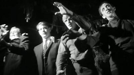 A scene from the 1968 movie Night of the Living Dead. 
