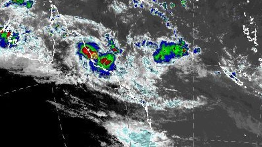 Cyclone Kimi is hanging off the Queensland coast, near Cairns.