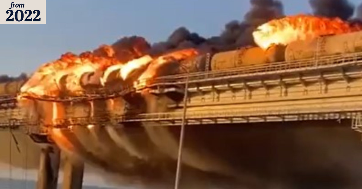 Russia-Ukraine war: Kerch Bridge linking Crimea with Russia partially ...