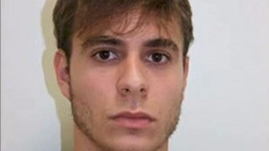 Mugshot of Patrick Nogueira after being arrested in Spain.