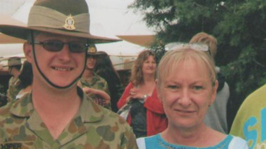 Michael Hooper with his mother Jacque. He will submit a voluntary assisted dying application for her as soon as the portal opens on Tuesday. 