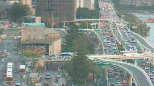 Drivers can expect hour-long delays from the city to Brisbane's southside.