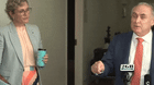 Zali Steggall confronted Don Farrell during a press conference on Thursday. 
