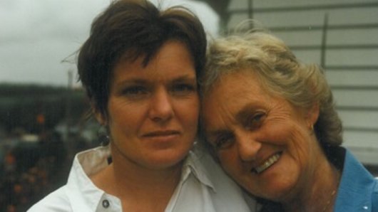 Barbara Farrelly (left) and her mum.