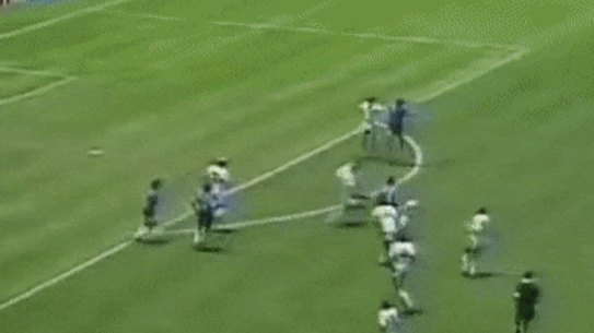 Diego Maradona’s infamous Hand of God goal against England at the 1986 World Cup.