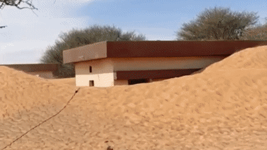 The desert is reclaiming a village 100km away from Dubai.