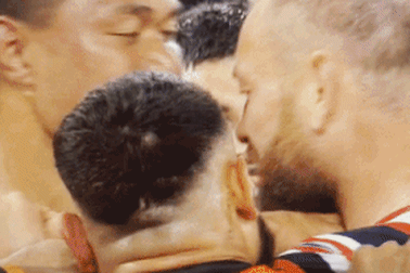 Jared Waerea-Hargreaves could be in trouble for this headbutt on Stefano Utoikamanu.